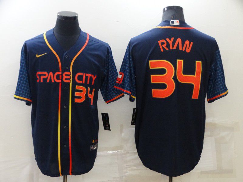 Men Houston Astros #34 Ryan Blue City Edition Game Nike 2022 MLB Jersey->houston astros->MLB Jersey
